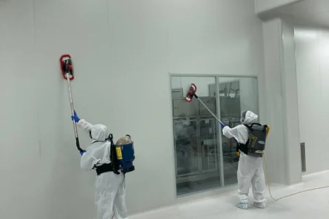 Cleanroom pre-validation cleaning is top-down