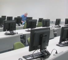 Desktop cleaning in a computer lab