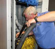 Server rack cleaning