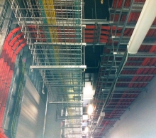 High-rise fixture cleaning
