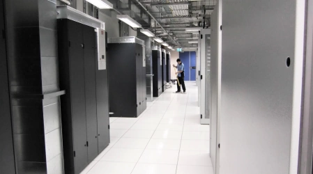data center above-floor cleaning with dry mop