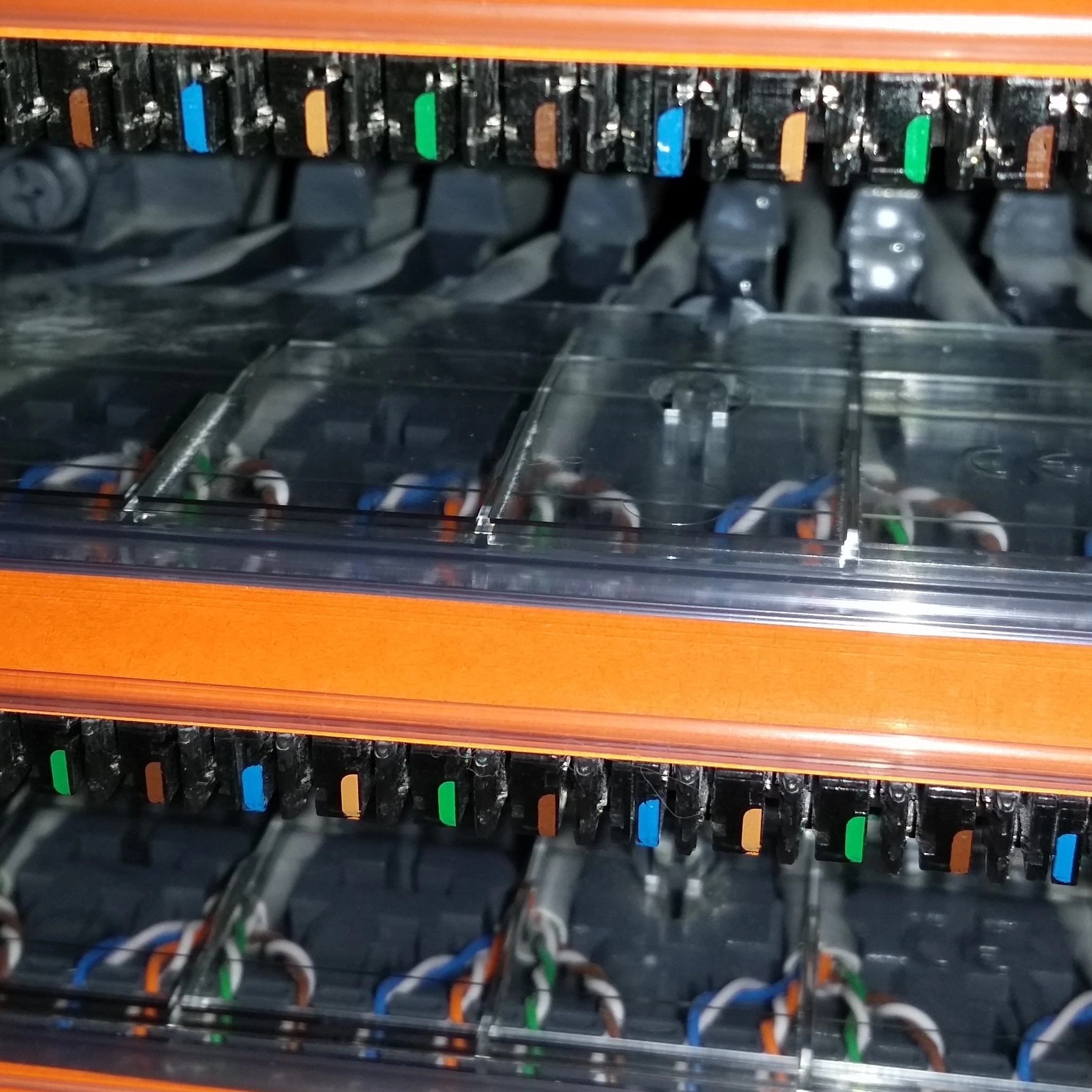 Clean patch panel after professional server rack cleaning