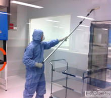 Pre-validation cleanroom cleaning