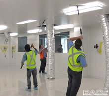 Cleanroom post-construction cleaning